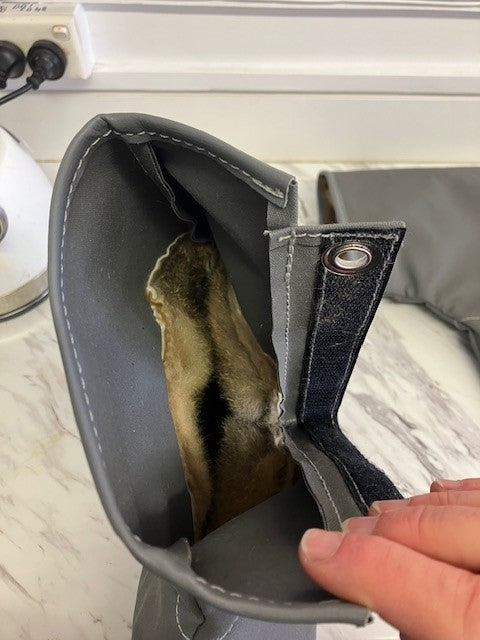 Love Handles! Possum fur lined motorcycle hand guards