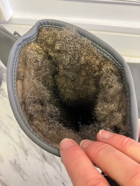 Love Handles! Possum fur lined motorcycle hand guards