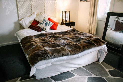 Wallaby Fur Bed Spread - Double Bed